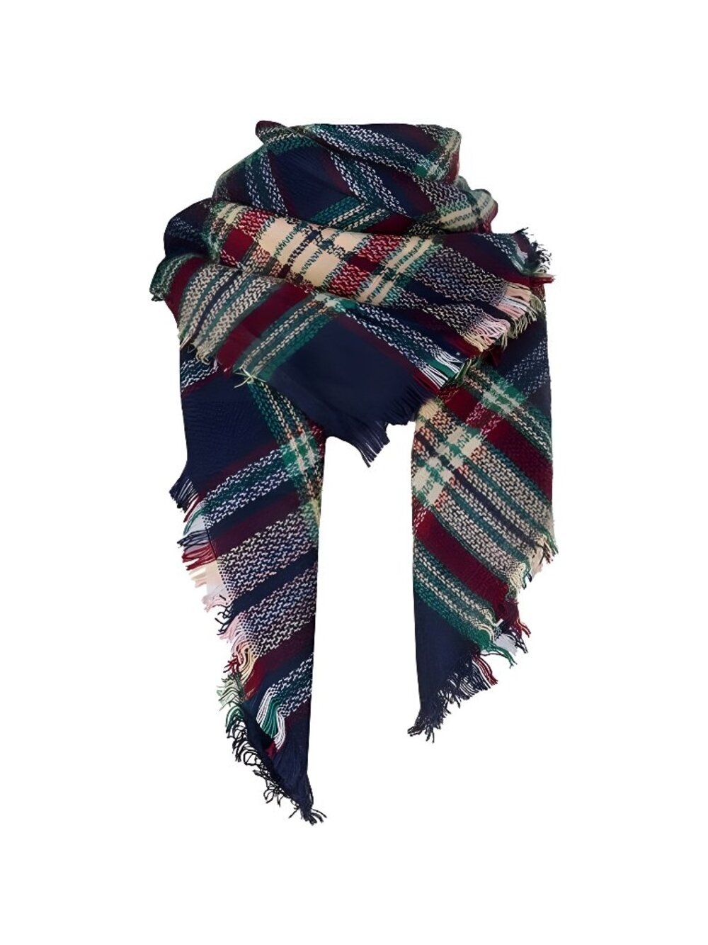 Plaid Blanket Scarf Winter Fall Scarfs for Women, Warm Soft Chunky Oversized